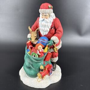 PIPKA Reflections Of Christmas 6" DEER SANTA #11397 Resin Figure Read
